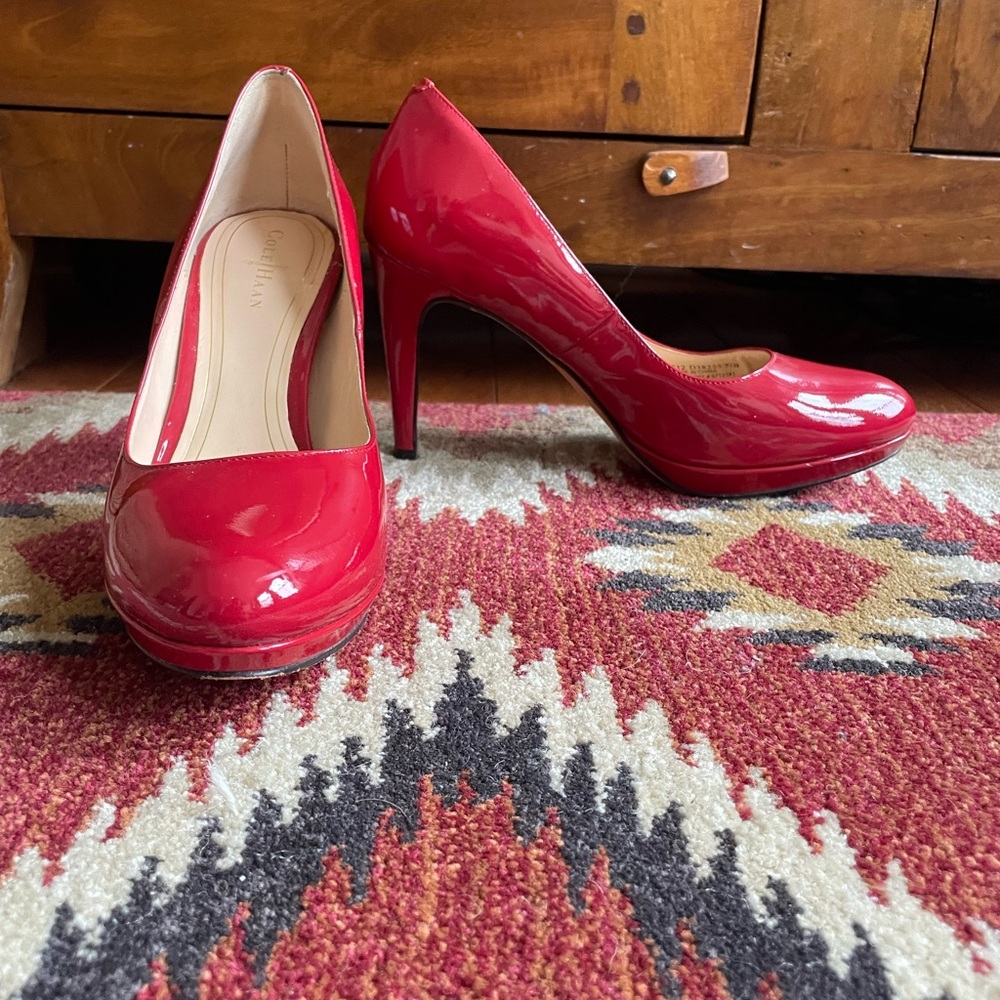 Cole Haan Red Patent Leather Heels